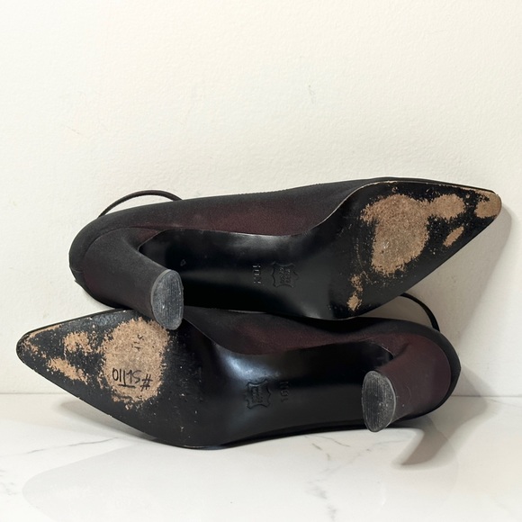 Enzo Angiolini Pump 10N Ankle Strap Pointy Toe Fabric - Picture 6 of 10